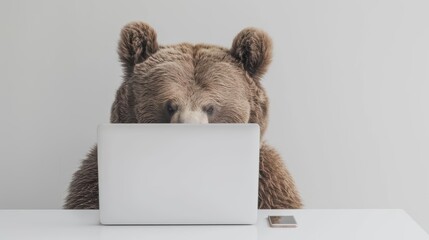 A minimalist office where the bearheaded executive enforces strength and resilience