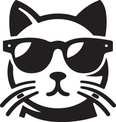 Cat vector icon logo design art