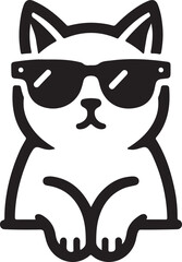 Cat vector icon logo design art