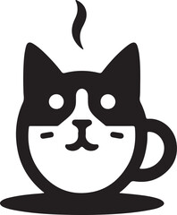 Cat vector icon logo design art