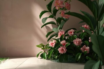 Fototapeta premium An ethereal residence where floating