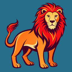 simple lion bold lines