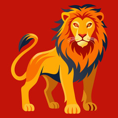 simple lion bold lines