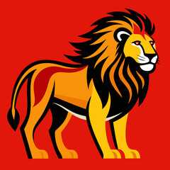 simple lion bold lines
