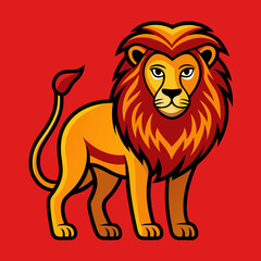 simple lion bold lines