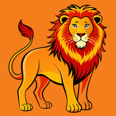 simple lion bold lines