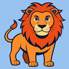 simple lion bold lines