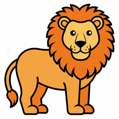 simple lion bold lines