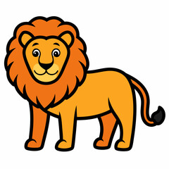 simple lion bold lines