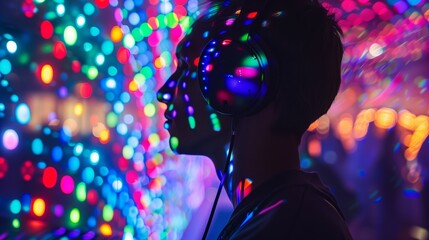Vibrant Silent Disco Party