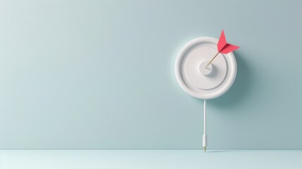 A simple and elegant gray target on a plain gray background, symbolizing goals, objectives, and focus. The image provides plenty of copy space for customization, making it ideal for presentations and