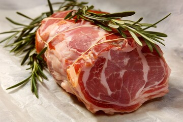 Uncooked pork ham pig leg