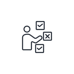 vote icon. vector.Editable stroke.linear style sign for use web design,logo.Symbol illustration.