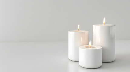 candle on a black background