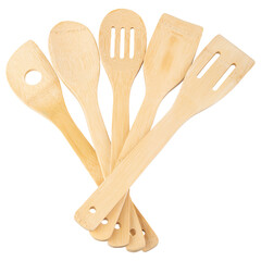 Bamboo Utensils 100% Organic bamboo, premium kitchen utensils. New bamboo wooden spoons, spatula for cooking. Set of 5 Durable, non-stick, heat-resistant cooking tool. Professional chef tools