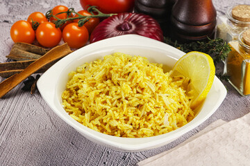 Indian cuisine lemon basmati rice