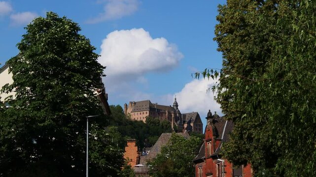the castle of marburg germany 4k 25fps video