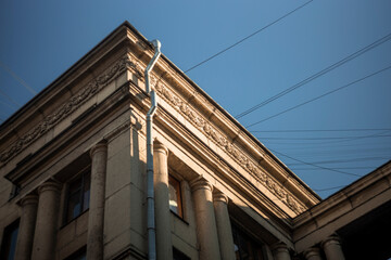 Facade of a house in the Stalinist Empire style