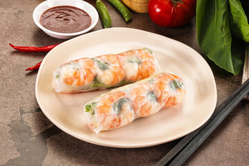 Vietnamese spring roll with prawn