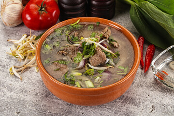 Vietnamese cuisine - Pho Bo soup with beef