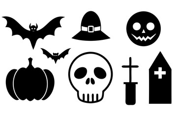 Halloween icons vector illustration 