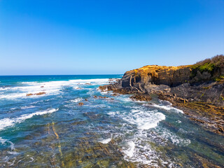 The coastline of Atlantic Ocean in Portugal 