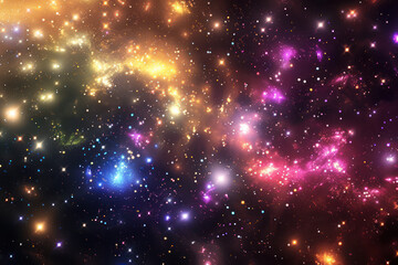 Obraz premium A galaxy full of colorful stars 