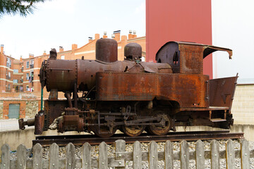 Abandoned Train Rusted on Railway Track