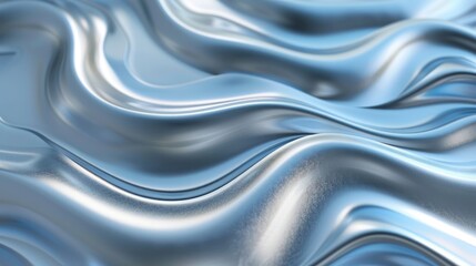 Flowing 3D design with repeating wave-like structures and subtle reflective surfaces, creating depth. Matte shimmer 3d pattern