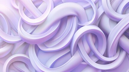 Elegant 3D design with circular shapes and soft luminous textures, featuring gradient lavender and pearl colors. Matte shimmer 3d pattern