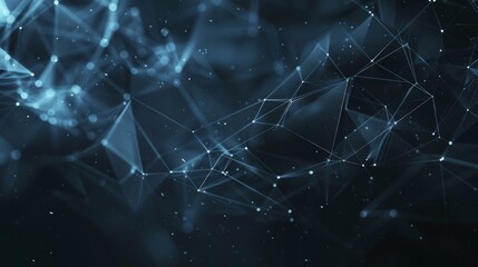 Obraz premium Immerse yourself in visually captivating digital artwork featuring connected dots and lines, creating a futuristic ambiance. Explore the abstract side of this cyberinspired design