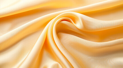 Obraz premium Golden silk fabric featuring a smooth texture and elegant folds, creating a luxurious and sophisticated appearance.