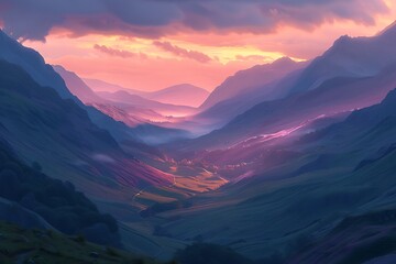 sunrise over the mountains