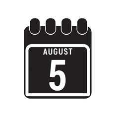 Calendar displaying page of the day 3 (third) of the August - Day 3 of the month. Illustration
