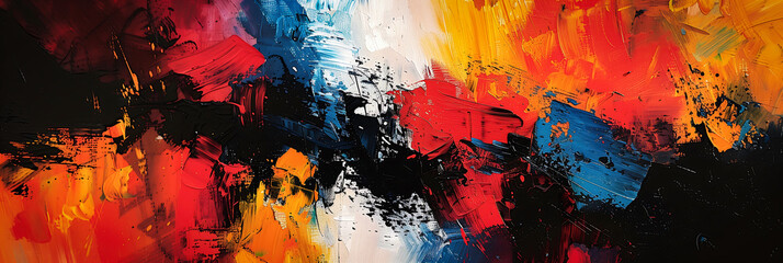 Vibrant Abstract Brushstrokes - Dynamic Color Explosion