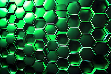 abstract green hexagonal background futuristic technology concept green hexagons with a green background abstract black hexagon pattern on green neon background technology style honeycomb