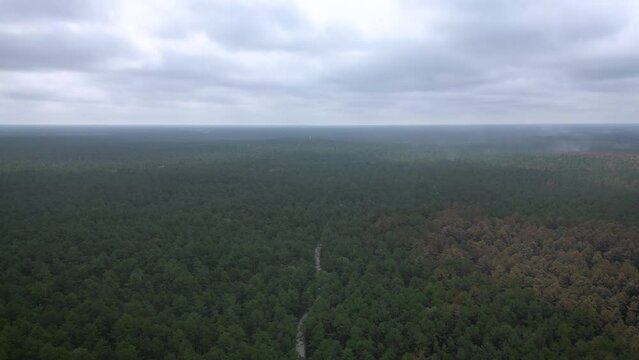 Drone video of the Wharton State Forest wildfires. 
