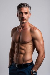 Fototapeta premium Jeune homme séduisant torse nu plein de charisme 