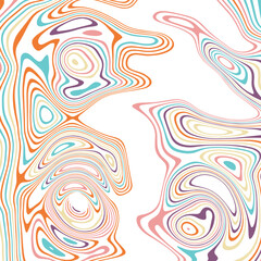 ABSTRACT ILLUSTRATION MARBLED TEXTURE LIQUIFY PSYCHEDELIC PASTEL SOFT COLORFUL DESIGN. OPTICAL ILLUSION BACKGROUND VECTOR DESIGN