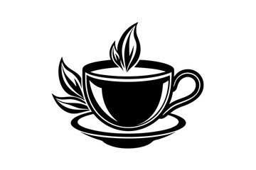  Tea cup Logo silhouette vector art illustration 