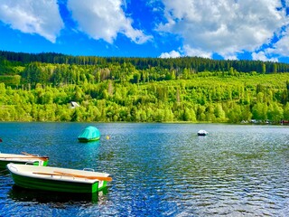 Obraz premium boats on the lake Titisee, Germany