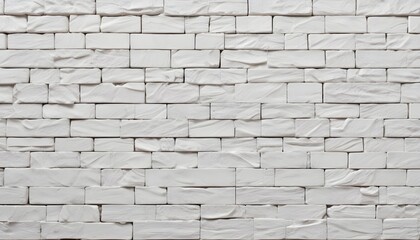 Obraz premium White stone wall texture with tiles as wallpaper background