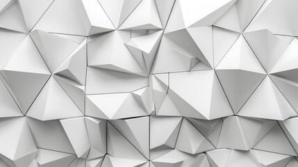 Obraz premium Triangle-shaped geometric pattern against a white, gray backdrop