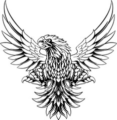 Eagle Line Art Illustration