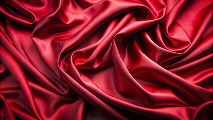 Fototapeta premium Luxurious deep red silk fabric background with subtle sheen, folds, and wrinkles, perfect for e-commerce product photography.
