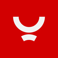Angry Bull logo. Simple modern Bull icon design