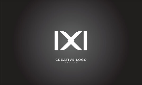 IXI Abstract initial monogram letter alphabet logo design
