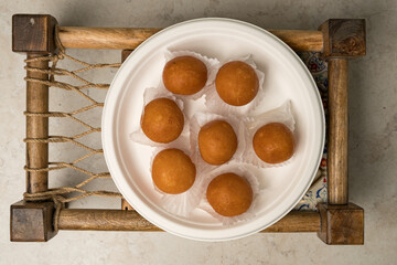 Indian dessert balls in sweet syrup