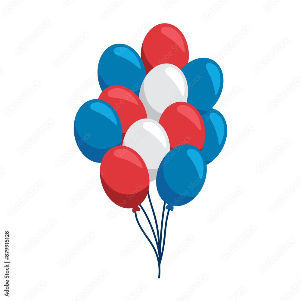 Wall mural balloons july 4th american independence day