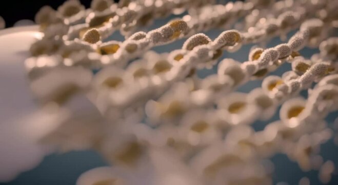 An electron microscope animation of RNA interference in action with siRNAs silencing a specific gene within a cell 4k animation